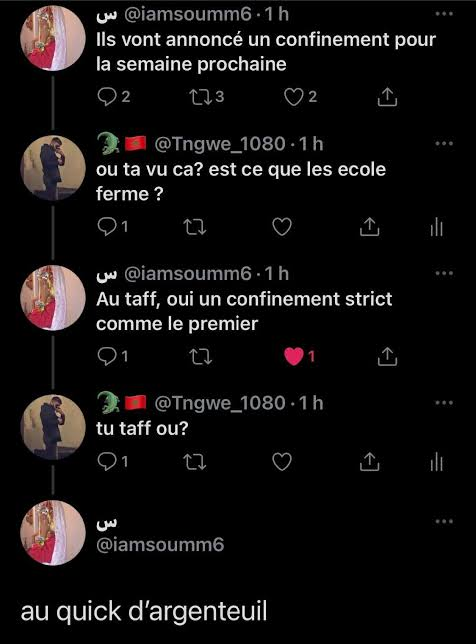 jeremietoular's tweet photo. @sebkb1 @Mike_Oner une fille lors de la crise du covid qui avait dit qu'il y allait avoir un 2nd confinement total, qu'elle avait eu l'information au travail Qqun lui a demandé où elle travaillait pour avoir cette info (en pensant sans doute minsitère interieur ou autre) Réponse Quick d'Argenteuil https://t.co/h2oVsoce2r