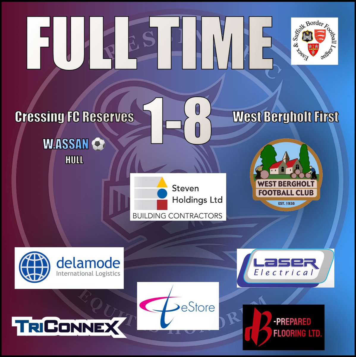 CressingFC's tweet photo. 🔴Weekend’s Result! – Cressing Reserves

Defeat at home. A disappointing afternoon, very poor performance and confidence was low. We need to regroup and start working as a team.

Up the Cressing! ⚽️

#CressingFC 
#StevenHoldingsLTD
#UTC https://t.co/NjM5SvB0E0