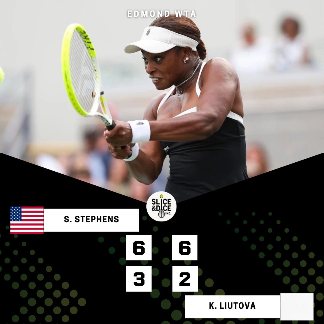 slice_szn's tweet photo. EDMOND CHAMPION STEPHENS 🔥 

Sloane Stephens defeats Kristina Liutova to claim her first title since Rouen 2024! This brings her up to 118 in the rankings. I couldn’t be happier to see this title and form coming from Sloane this year. She’s playing in at least two more tournaments before the end of the year (W100 New Braunfels and WTA125 Sopo). Let’s try and make this final push into the top 100 and to get direct acceptance into the AO next year, Sloane!