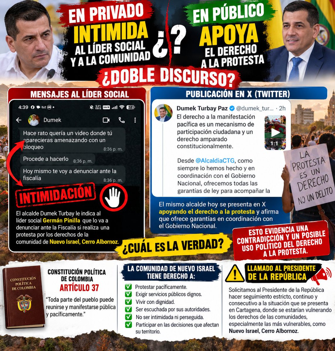 germandari76584's tweet photo. @ELTIEMPO Honorable señor presidente @ABDELAESPRIELLA @AbelardoPTE @jrestrp Cómo presidente de la junta de vivienda Comunitaria en Nombre de Nuestra comunidad le estendenmos la humilde invitación en la Ciudad de cartagena https://t.co/lRT6bE6mPj