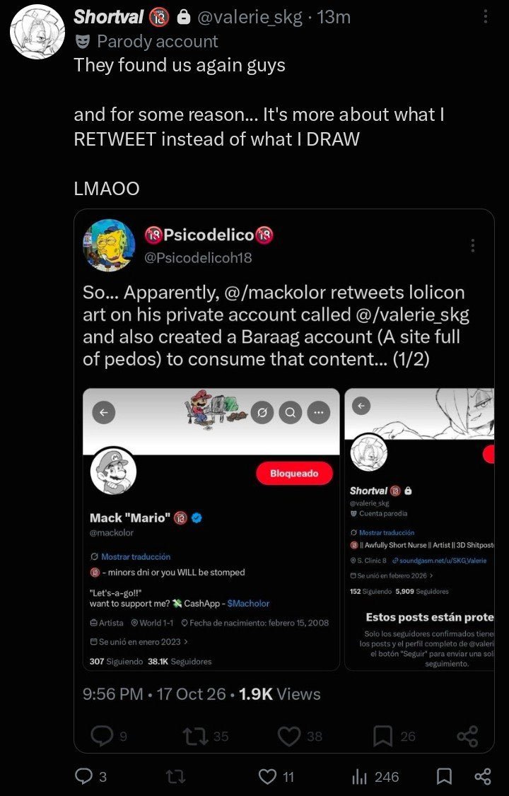 falconfied's tweet photo. so your friends are lolicons, do you not know how stupid that sounds coming from you, ESPECIALLY the fucking baraag account?? https://t.co/w53jFJUN9k