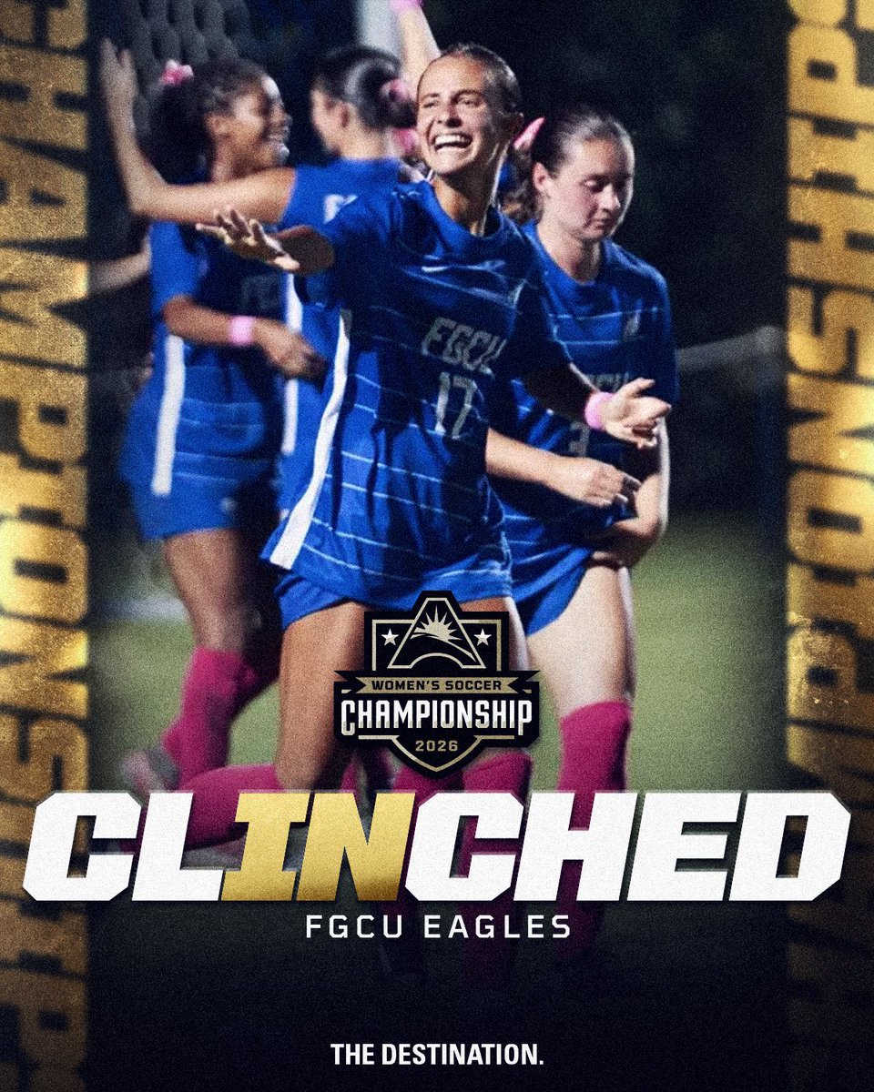 ASUNSports's tweet photo. The Eagles are IN😤‼️

#ASUNWSOC x @FGCU_WSoccer https://t.co/vjMubAdQum