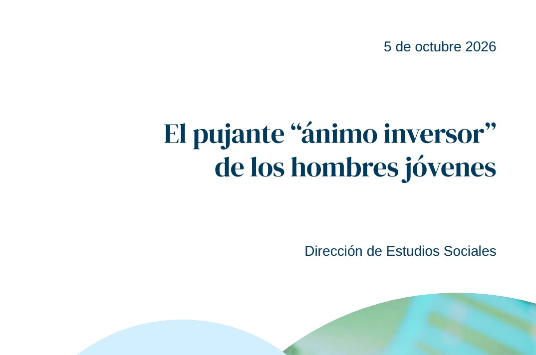 sanz_ismael's tweet photo. Encuesta Funcas 2026, jóvenes de 16 a 35 años: el 50 % de los hombres tiene o ha tenido algún producto de inversión; el 28 % de las mujeres. Fondos 24 % vs 12 %, acciones 21 % vs 12 %, criptomonedas 13 % vs 5 %.
 La brecha no está solo en invertir. Ellos ahorraron un 55 % más en el primer semestre (1.540 € frente a 990 €), el 13 % cree tener conocimientos financieros altos (6 % de ellas) y el 79 % de las mujeres desconfía de cobrar una pensión pública suficiente (59 % de los hombres). @FUNCASES https://t.co/Sw1kNsDNaz  https://t.co/fdEyudf8An