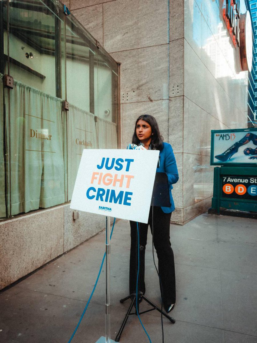 sarithaforny's tweet photo. There is chaos in our subways — under AG Letitia James, felony assaults in the subways are up 94% (they’ve doubled). That’s for one simple reason: James investigated cops for policing the subways instead of investigating the criminals who commit violence in the subways. 

AG James calls this “progress.” I call it failure. 

When I’m Attorney General, I’ll bring law and order to our transit systems and make our subways safe for the millions of commuters, families, and hardworking New Yorkers who depend on them. 

That’s why Transit Workers Union Locals 106 and 252 have endorsed me in this race. I am honored to have their endorsement and am looking forward to earning the support of every New Yorker.
