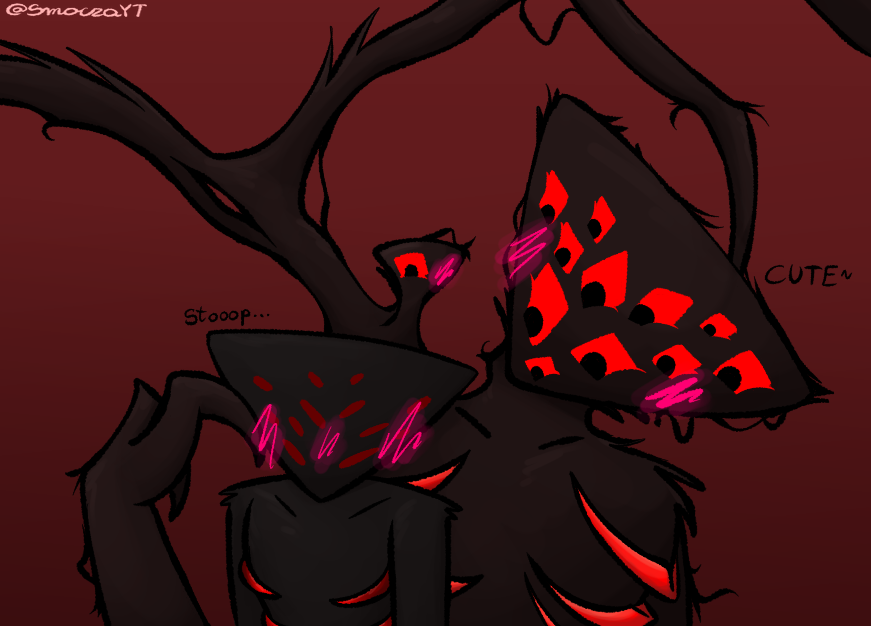 SmoczaYT's tweet photo. *Pokes the cutie*

Some TBE x Integrity because why not
-----
#TheBrokenScript https://t.co/fqdmktoVWs
