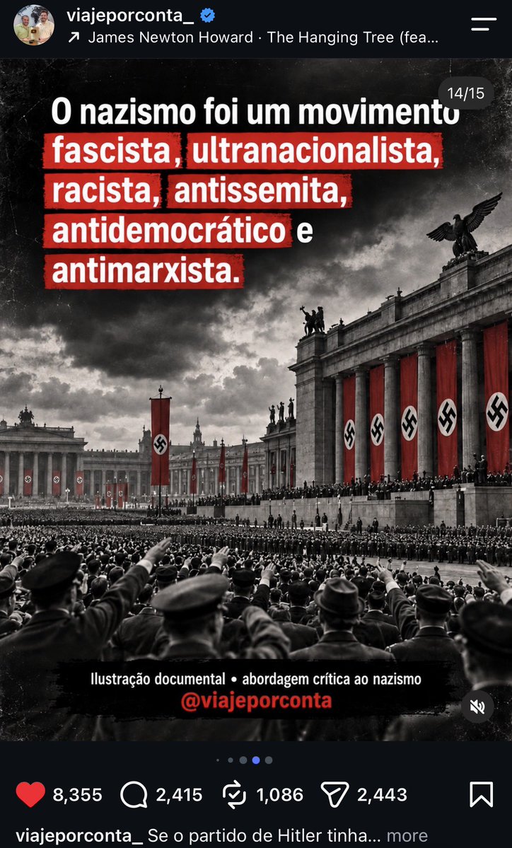 juliadlcca's tweet photo. perfil de viagens viaje por conta postou um carrossel explicando o nazismo e adivinhem só quem se ofendeu nos comentários? https://t.co/kCx1qsVY6t