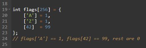 TrisH0x2A's tweet photo. C designated initializers let you set only the elements you care about

everything else gets zero-initialized automatically, making sparse tables clean and simple to write https://t.co/T7SPm3L7qL