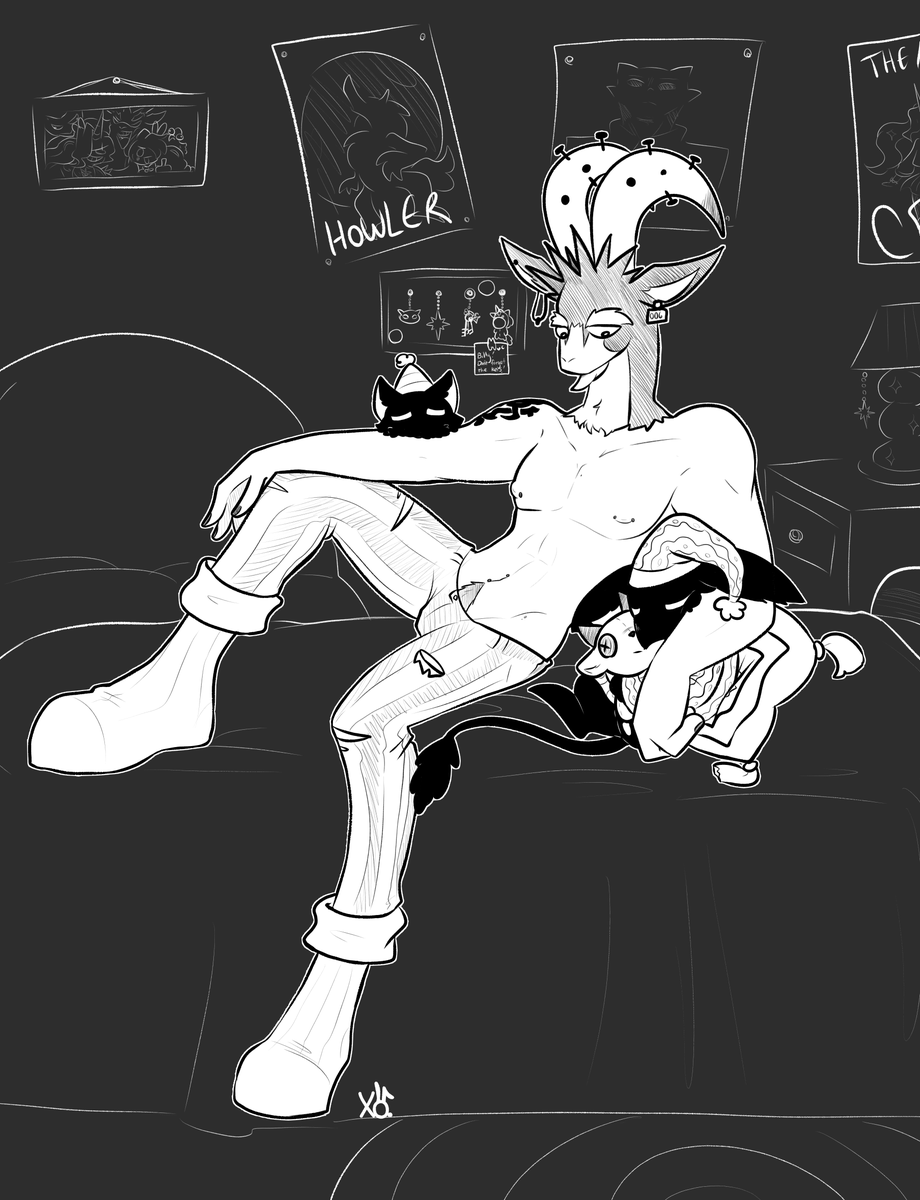XObunny04's tweet photo. Doodle of Billy babysitting Rem.
Wanted to do some little deets in the room. https://t.co/lqlYoN7uku