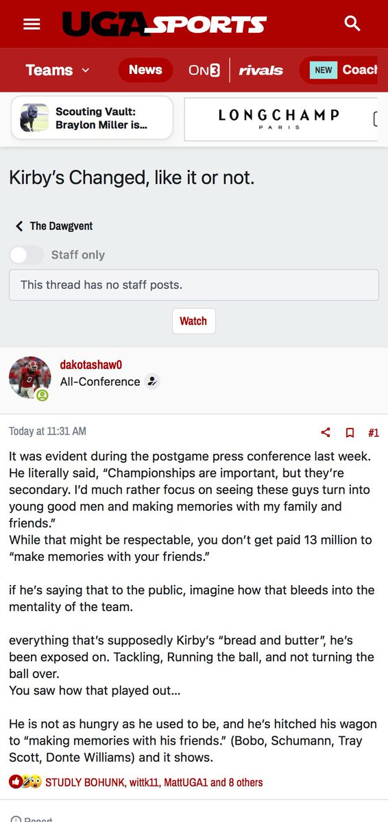 BoardGeniuses's tweet photo. Kirby Smart doesn’t care about winning championships at #Georgia anymore, he is just trying to make memories with his friends. https://t.co/dhkA9FehNX