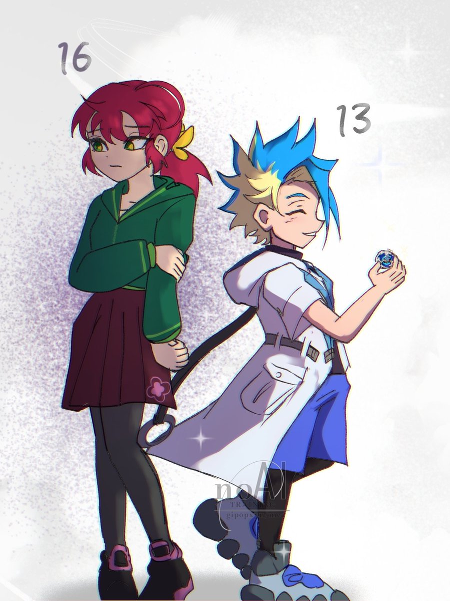 gipopxynn's tweet photo. ☁️ 
My OC- Emi &amp; Ekusu 

#ベイブレードX  #BEYBLADEX Oc #ekusukurosu https://t.co/29dYCrUzFB