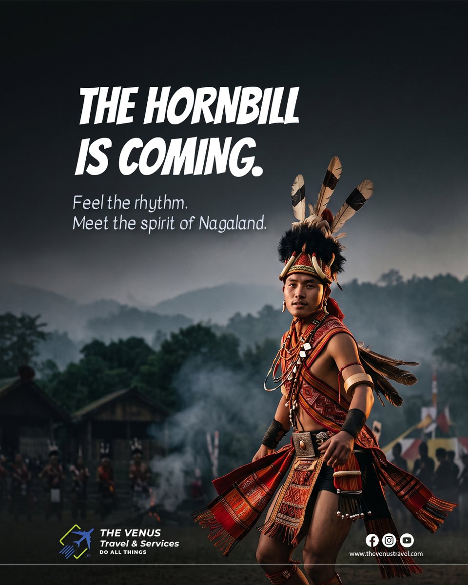 lupisbella's tweet photo. The Hornbill is coming. The colours are returning, the drums will soon begin, and Nagaland is ready to come alive. Feel the rhythm. Meet the spirit of Nagaland. https://t.co/8g33sXNyzV