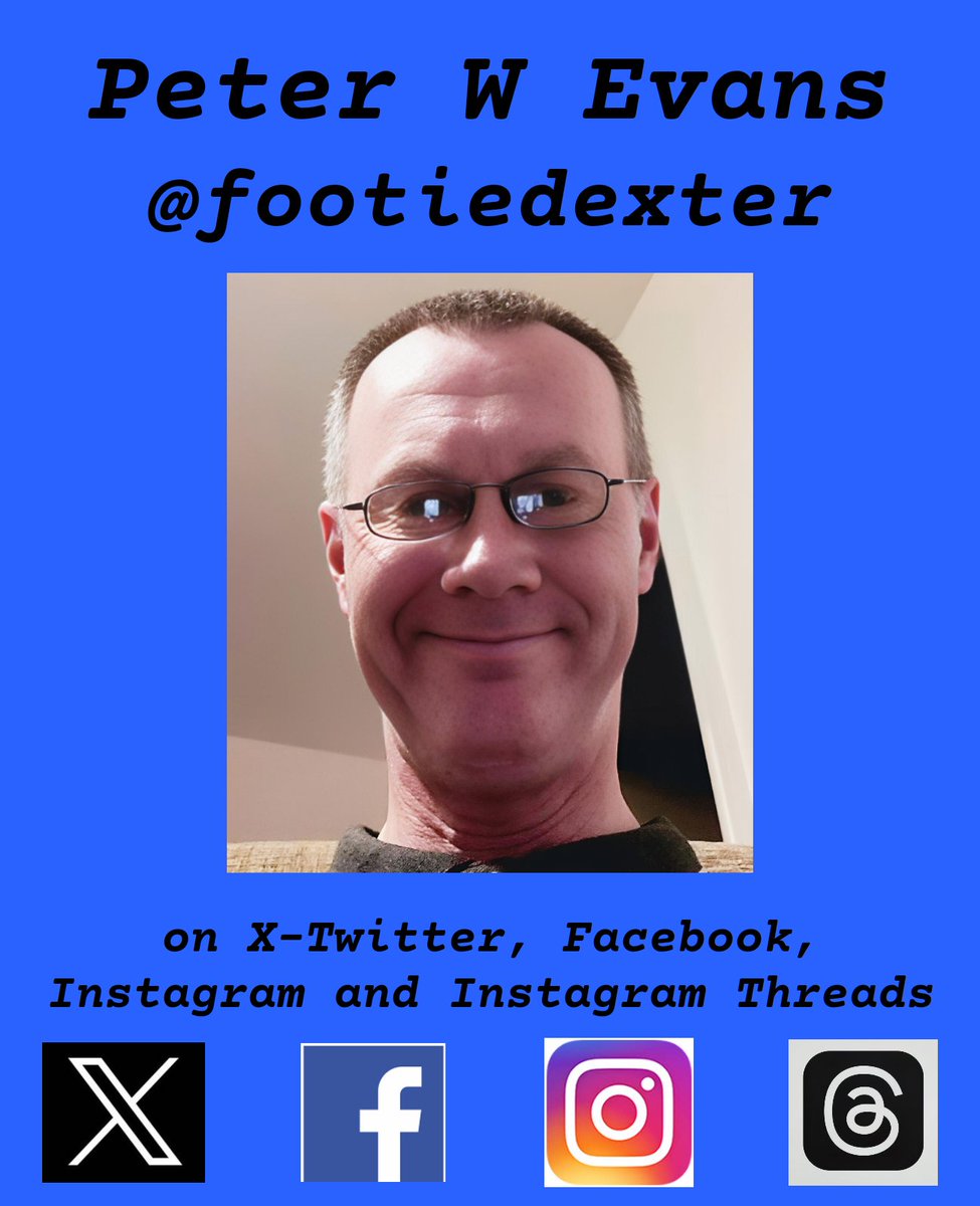 footiedexter's tweet photo. As well as X-Twitter. I am also on Facebook, Instagram, and Instagram Threads. Peter W Evans @footiedexter just one social media username to remember. #footiedexter #facebook #instagram #instagramthreads #socialmedia #socialmediamarketing https://t.co/tqIihjHKA3