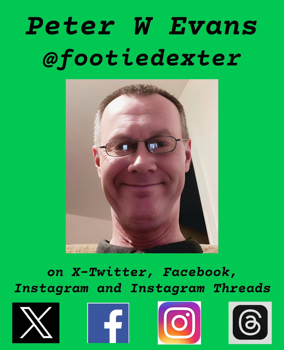 footiedexter's tweet photo. As well as X-Twitter. I am also on Facebook, Instagram, and Instagram Threads. Peter W Evans @footiedexter just one social media username to remember. #footiedexter #facebook #instagram #instagramthreads #socialmedia #socialmediamarketing https://t.co/tqIihjHKA3