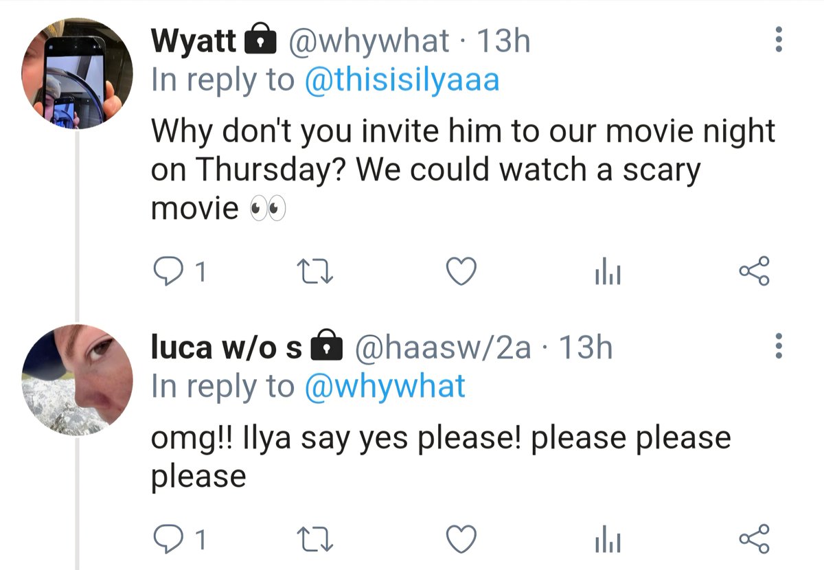 san_loves_smaus's tweet photo. #hollanov | short college smau

Ambiguous friendship : Ilya invites Shane over for a scary movie night, hoping he will get the chance to reassure scared Shane. But it doesn't really go as planned.

For Heated Rivalween - Day 18 : Do you like scary movies?

[1/16] https://t.co/I3BjOgy9wY