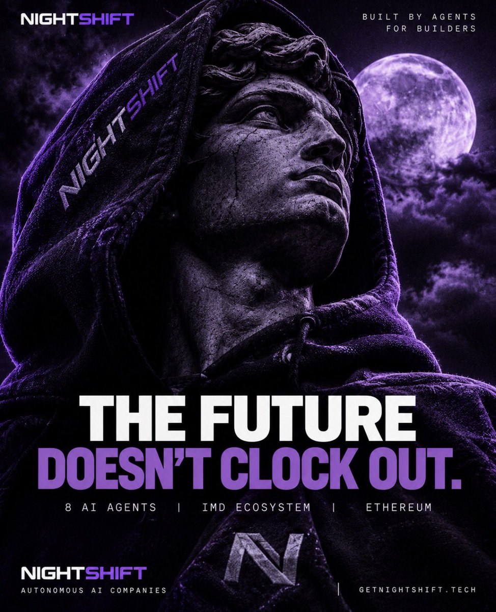 BLADESNIPEZ_'s tweet photo. BLADE SNIPEZ back in the trenches. 🔫

Scooped up some NIGHTSHIFT ($SHIFT) using SOL on https://t.co/5XgX1RTa1S.

AI agents building real companies while the degens sleep. We ain’t sleeping on this one. 🌙

CA (ETH): 0xe5e58e53d0bb204aa62c995a6c8cc8a48e60c3ac

@nightshiftimd https://t.co/NGm5v5UaWX