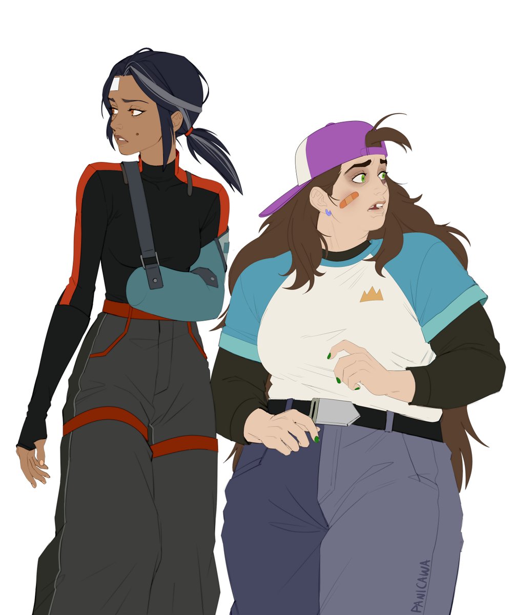 panicawa's tweet photo. Andi &amp; Frankie WIP #KnightsOfGuinevere https://t.co/quYBH0eKte