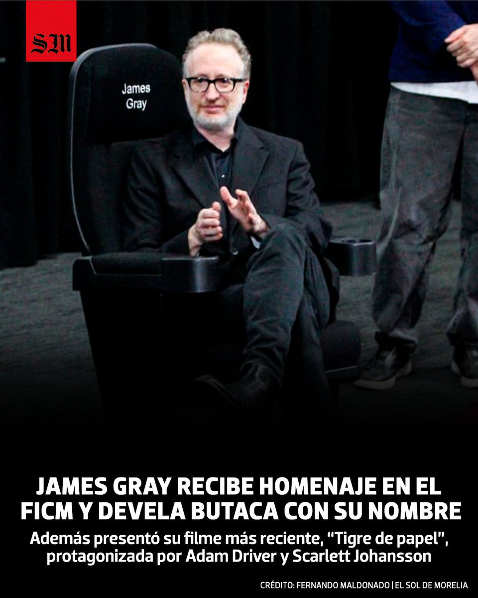 elsolde_mexico's tweet photo. 🎬 James Gray presentó una historia de amor realista en el 24.º FICM, donde recibió el Premio a la Trayectoria por filmes como Amantes, Sueños de libertad y Ad Astra.

https://t.co/9MLogdj3WE

📸 Fernando Maldonado | El Sol de Morelia https://t.co/N3IFBMp4q8