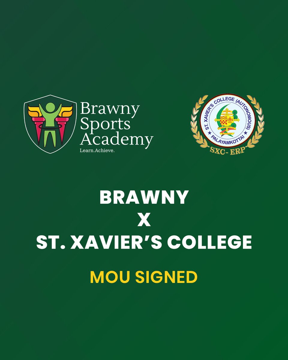 peresmauritn's tweet photo. Mrs. Narayani, Chief Training Officer at Brawny Sports Academy, signed an MOU with St. Xavier’s College, Tirunelveli, combining discipline, focus, and structured sports training to support student development. Contact: 8220336160. Branches across https://t.co/7SEgWcGo7i