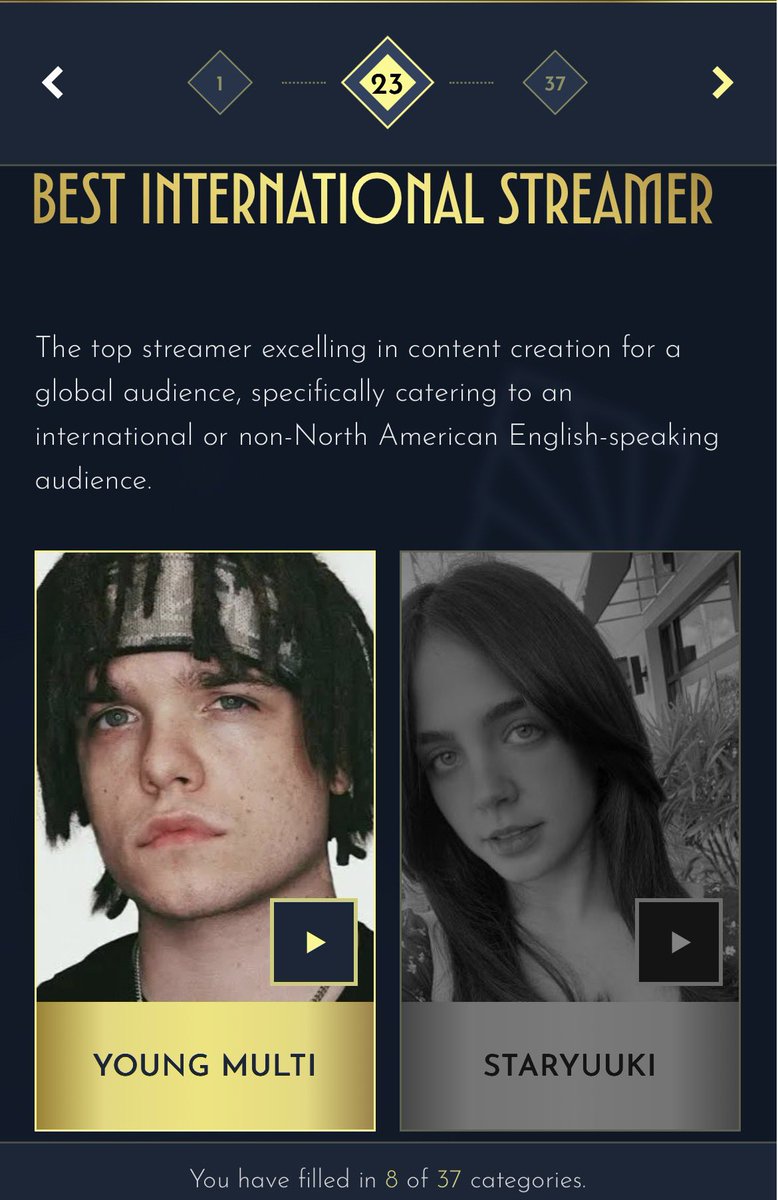 quackgiddy's tweet photo. REMEMBER TO VOTE FOR 

• KATIE B FOR BEST MINECRAFT STREAMER pg 14 

• YOUNG MULTI BEST INTERNATIONAL STREAMER pg 23 

• QSMP FOR BEST CONTENT GROUP pg 22

• ARI &amp; RIVERS FOR BEST STREAMER COLLAB pg 25 

https://t.co/YEbi25IEJv https://t.co/pORGf9W5M7