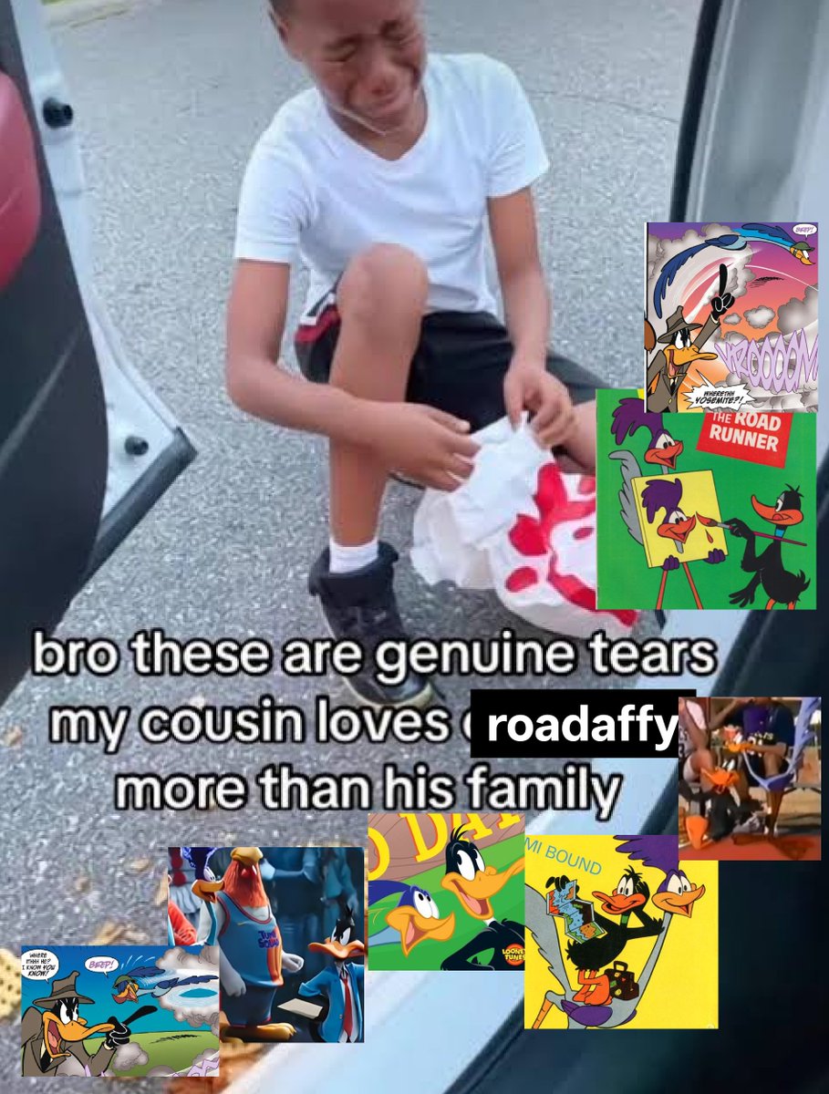 NEILWENTMISSING's tweet photo. tonight's mood #roadaffy #daffroad #looneytunes #daffyduck #roadrunner https://t.co/ub6oiLEwEc