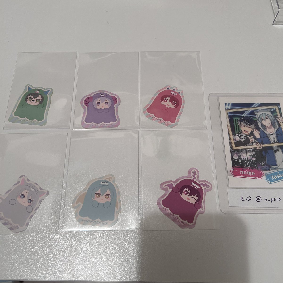 n_ps10's tweet photo. 【交換】アイナナ モフハロ モフハロストア 特典 ステッカー

譲：大和 壮五 陸 楽 悠 トウマ
求：百 環

都内手渡しor郵送
検索からでもお声掛けいただけると幸いです🙇🏻‍♀️ https://t.co/a0uTTbYcE9