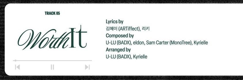 biiwzla's tweet photo. Worth It
Lyrics by - 김혜이 (ARTiffect), 리키

ริคกี้มีส่วนร่วมในการเขียนเนื้อเพลง  Worth It พ้มโค่ดจะพูมใจในตัวเขามาก ๆ 😭😭 https://t.co/rLo8j3yru4