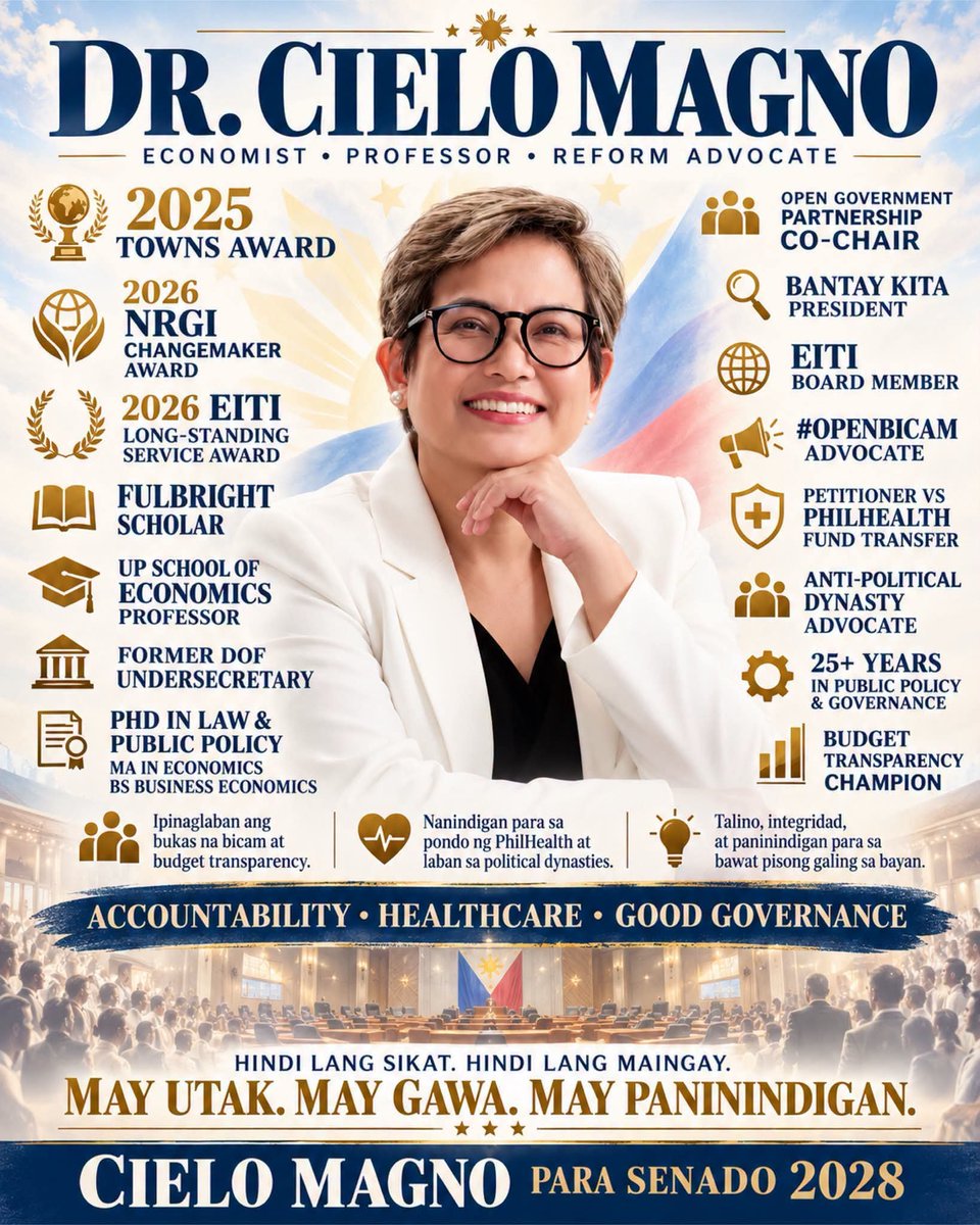 Wilbert675718's tweet photo. May plano.
May credentials.
May competence.
Iboto sa Senado 2028!!!

Stop the Circus in the Philippine Legislature.  Vote for competent people!!! https://t.co/giIJrTmFUy