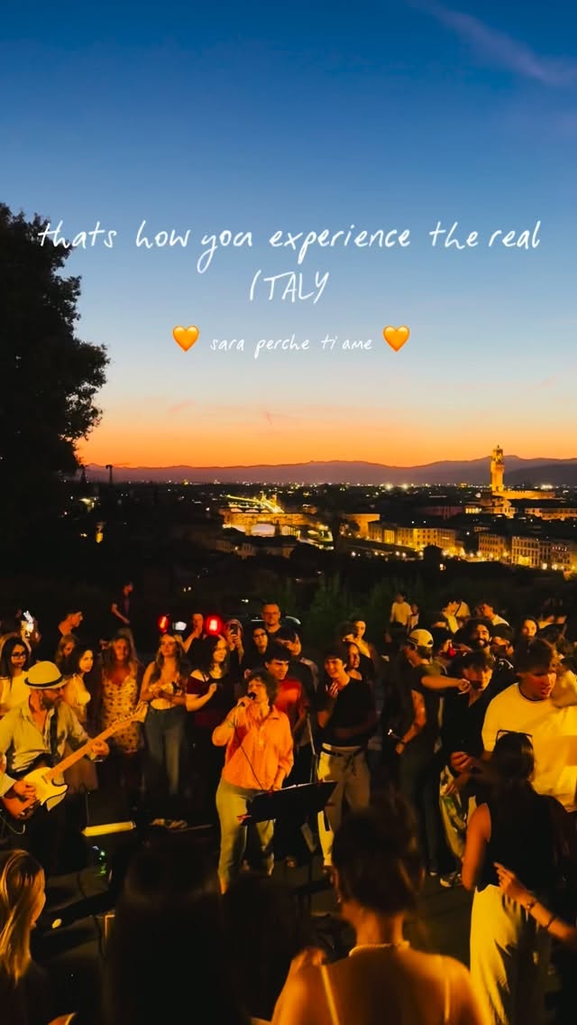 GARNETPorto's tweet photo. This is the real Italy: a Florence stadium, “Sarà perché ti amo, ” strangers dancing like old friends, and a moment that makes you think: this is LIFE. The best memories are the ones you never planned. https://t.co/bz0pXfwzna