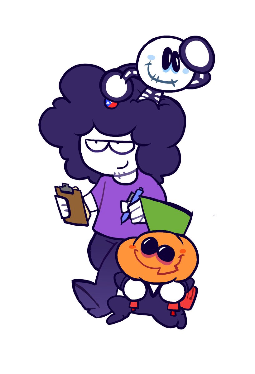 Walaliin_'s tweet photo. drawing i made for pelo to turn into an sticker (that i gifted him yesterday!!!) #srpelo #spookymonth https://t.co/io9ZhrPSeL