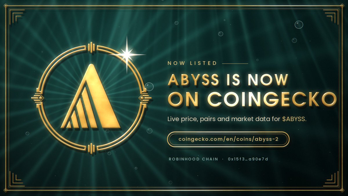 adeepabyss's tweet photo. Abyss is now tracked on @coingecko 

https://t.co/8Dfp0ugvzV https://t.co/hjorf3bFKj