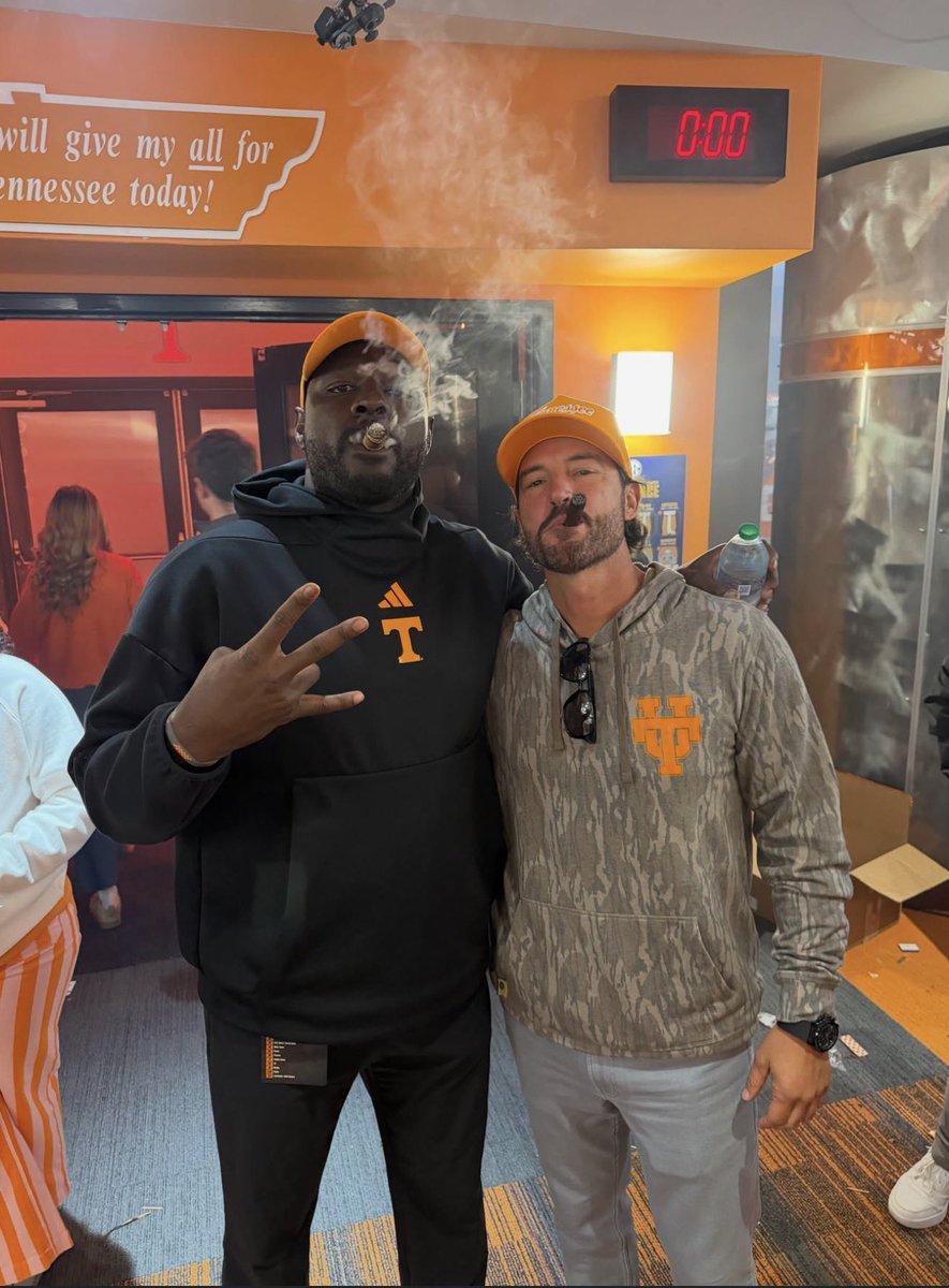 VolScoops's tweet photo. Looks like former Tennessee baseball coach Tony Vitello took part in the celebrations last night.. 🔥 

Smoke Em If You Got Em

You love to see it. 🍊 https://t.co/h3AkPFpUDd