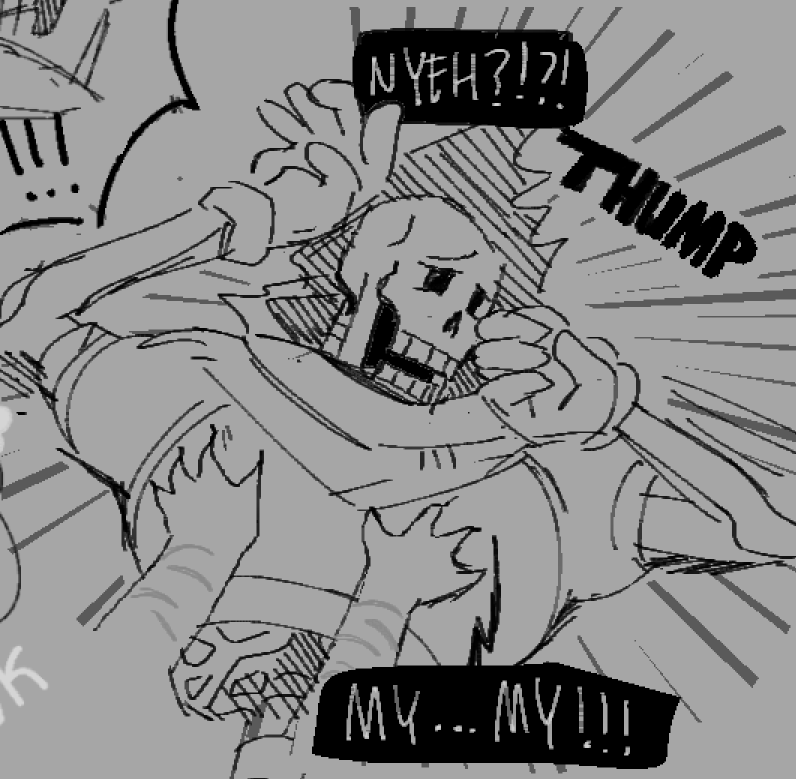 skullmercy's tweet photo. this was supposed to be about the anime trope of tripping on top of someone but i fear papyrus just makes it too weird https://t.co/N4YBTQrzTd