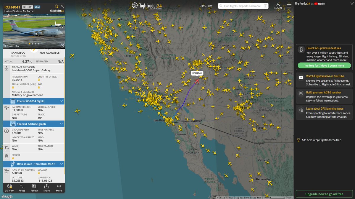 AIYeyENGDdJkjTr's tweet photo. Oct. 19, 2026
#Springfield Westover Air Reserve Base, Massachusetts #Naval Air Station North Island, San Diego ==> #Ramstein Air Base  

#RCH4041 #AE056B USAF C-5M Super Galaxy https://t.co/LNT6X3CR0y