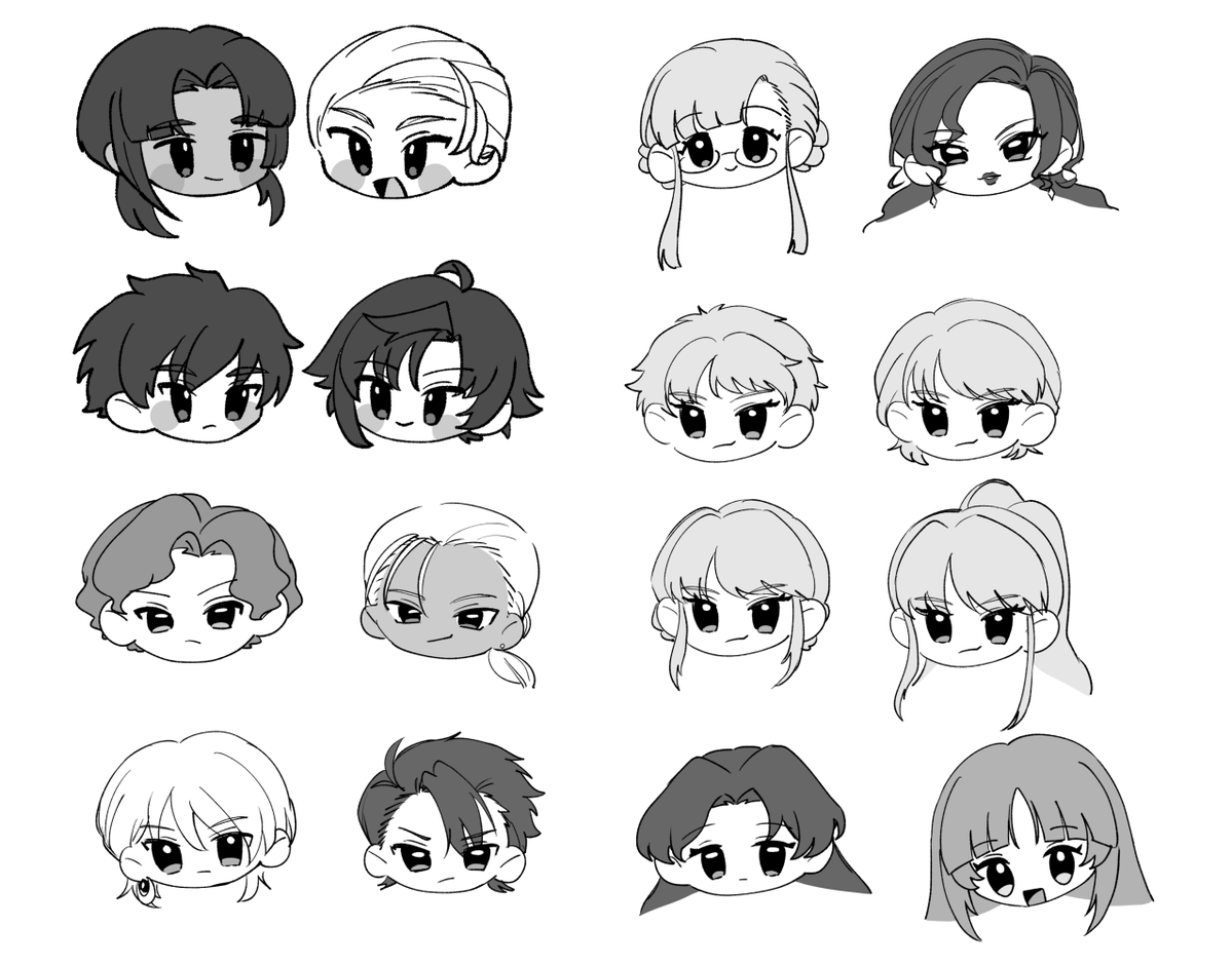 shokarin521's tweet photo. 無配に描いた雑デフォルメたち https://t.co/40YJxwnc3Q
