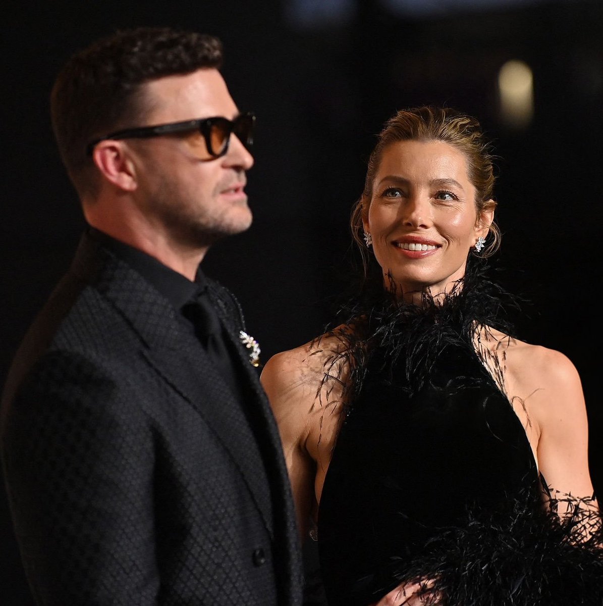 JTimberlakeOrg's tweet photo. Justin Timberlake &amp; Jessica Biel at the Sixth Annual Academy Museum Gala last night, Oct 17. 😍 https://t.co/G1KfYPUo0D