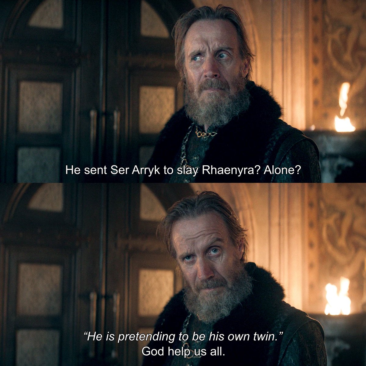 itshelenwhat's tweet photo. the art of realization in house of the dragon 😭 season 2 writings were so bad but at least we have funny scenes like these 😭 https://t.co/KTBzdiA4S3