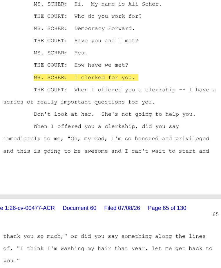 julie_kelly2's tweet photo. One of the attorneys representing Democracy Forward, the Marc Elias-run group fighting the East Potomac golf course renovation, used to clerk for Judge Ana Reyes.

The judge, who usually screams at everyone, swooned over her former clerk during a July hearing in the matter. https://t.co/2XEhjL5pxD
