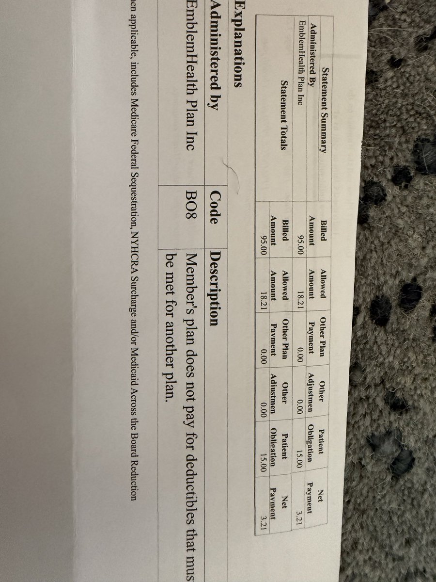 402Dthree's tweet photo. @EmblemHealth @AskEmblemHealth 
Why do you pay Drs on BS fake credit cards instead of EFT or check? We call you and tell you this. You send a check a few times and then this. Thanks for the merchant fees. @DrOzCMS This is a problem! 🤬
@SecKennedy https://t.co/WTIRn5sGI8