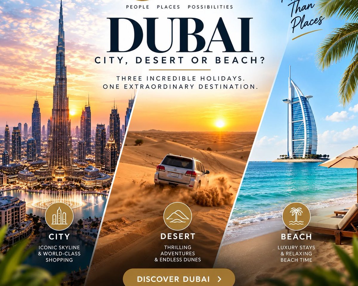 kathellyhellen's tweet photo. Dubai: City, Desert or Beach? Beyond the skyscrapers, Dubai offers iconic views, desert adventures, beach escapes and world-class shopping. Which experience would you choose: City, Desert or Beach? Farland Travel can plan it around you. https://t.co/XXZfEUWCIr