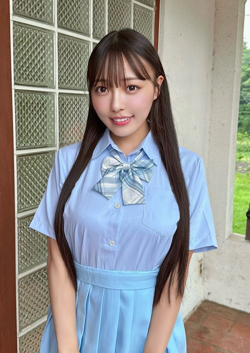 SUZUME_INWS's tweet photo. おはちゅん！！制服💙 https://t.co/CHY6xBGHXH