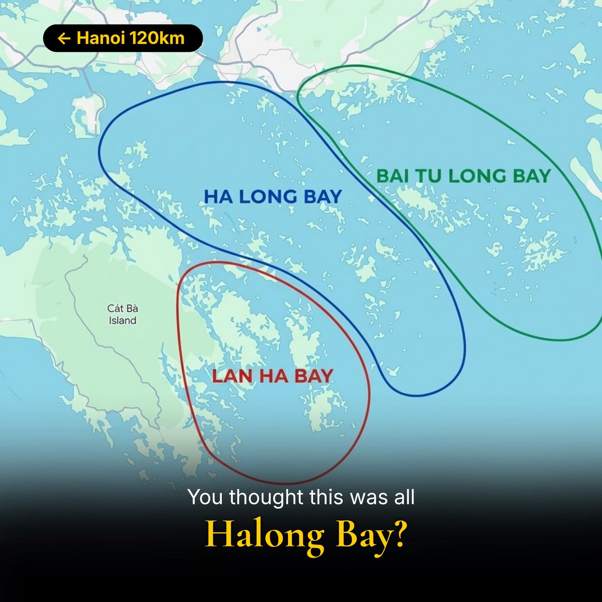 Ferho150's tweet photo. Halong Bay is only part of Northern Vietnam’s stunning seascape. Nearby Lan Ha and Bai Tu Long Bay offer distinct routes, landscapes and atmospheres. For your cruise, choose iconic views, quieter waters or hidden beaches. https://t.co/hWJnnoHkbF