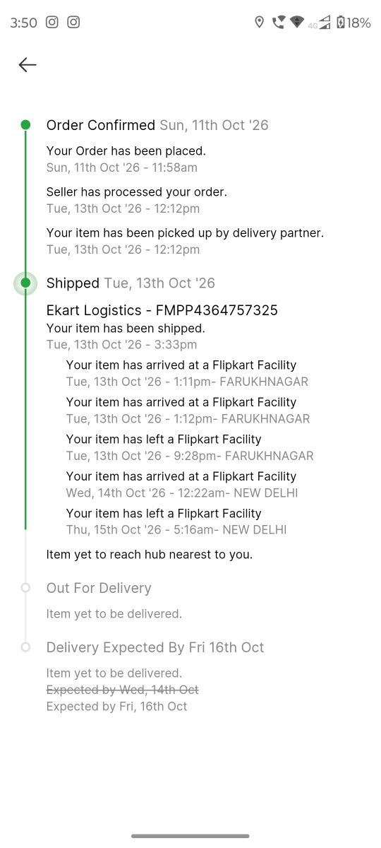 SPARSHPANDzf's tweet photo. I am extremely disappointed with Flipkart’s poor service I ordered a laptop, and the delivery date was initially promised for the 16th, then postponed to the 18th, and now it is the 20th. Despite these repeated delays, I still havenot received my order@Flipkart @flipkartsupport https://t.co/IL2mKsfH0e