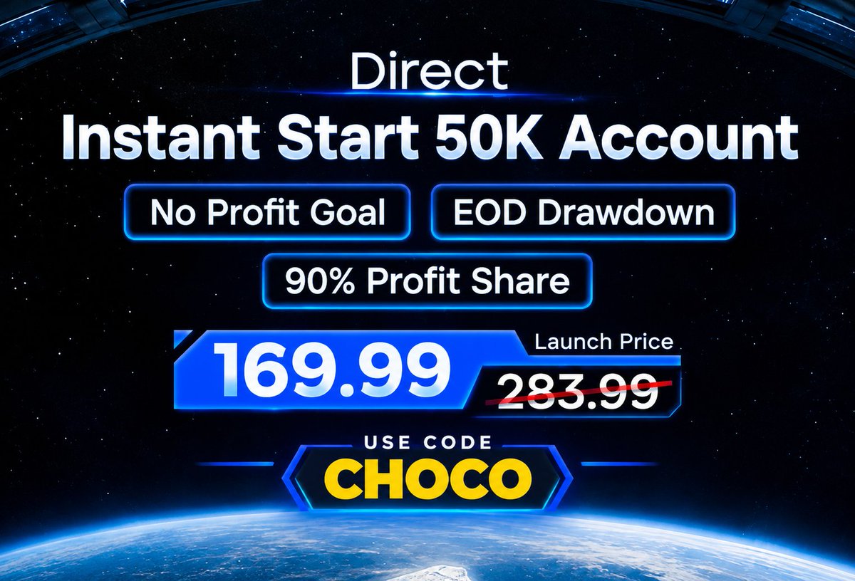 propfirmarena's tweet photo. Drop "💛" for a FREE $50K FundedNext Futures Account! 🚀

Want to trade with a $50K account? 👀

 Use Code - CHOCO https://t.co/pRgwYB5nJY
