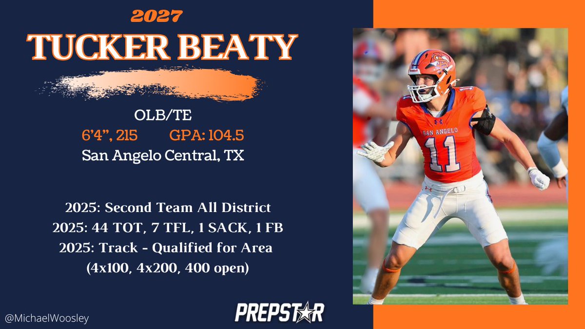 PrepStarSW's tweet photo. Beaty brings an impressive blend of size, athleticism, and relentless effort to the both the offense and defensive sides of the ball. https://t.co/lumropdZMc