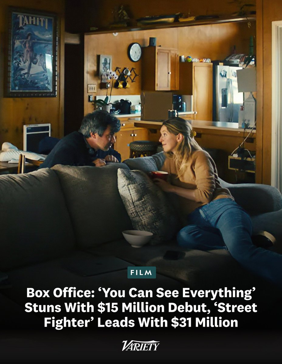 Variety's tweet photo. “You Can See Everything” has generated a massive $15 million over its opening weekend. 

Director Nathan Fielder and Lance Oppenheim’s much-hyped look at Elizabeth Holmes has secured the largest debut for any film playing on under 1,000 screens since 2006’s “Borat." It’s also the biggest opening for a documentary in over 20 years. 

https://t.co/CwrTvu9169