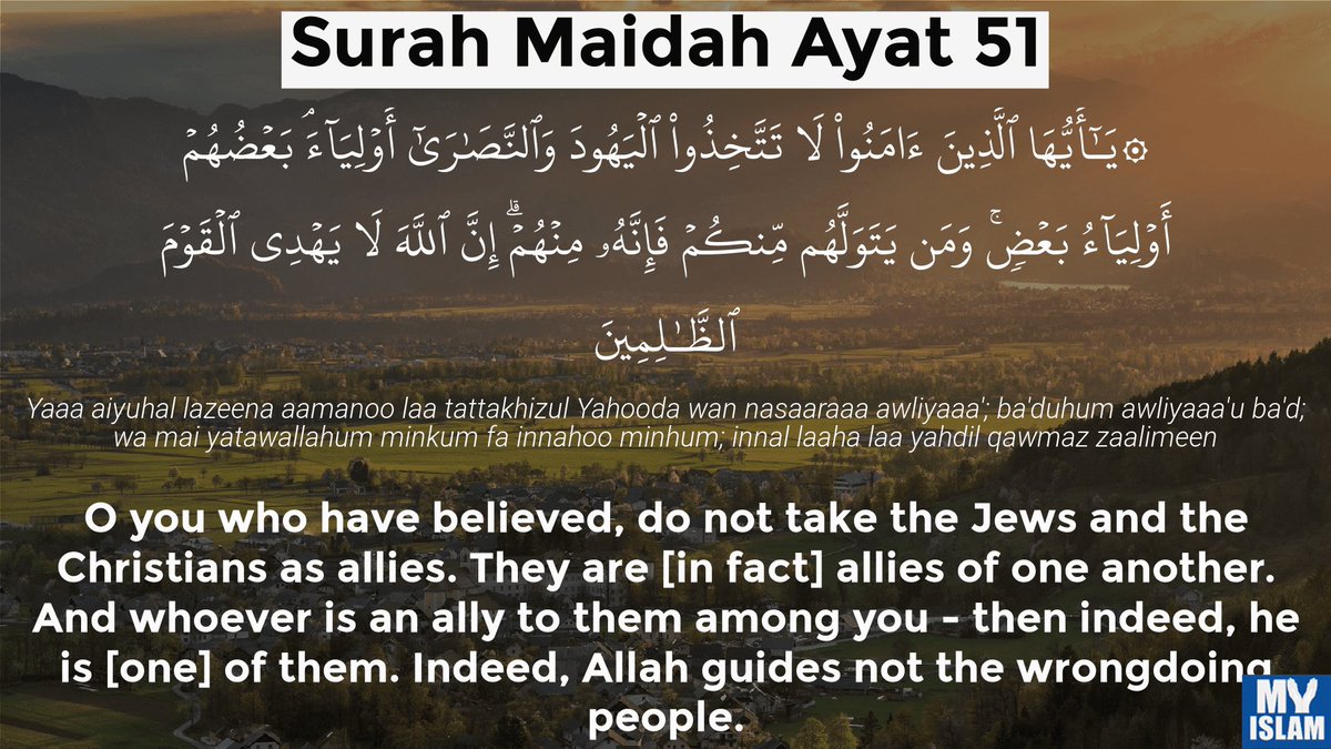 TruthSeeker5074's tweet photo. @AbdulElSayed Qu'ran 5:51 He is only telling you what you want to hear. His goal is to turn USA into an Islam country. https://t.co/6orA2l1SUF