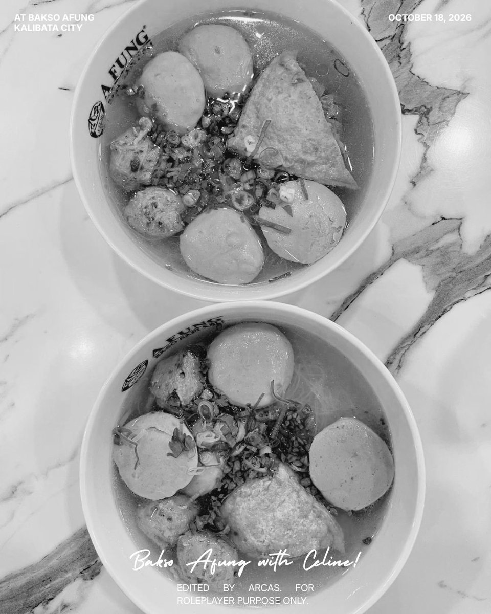 NanKenang's tweet photo. ️ 

 ️ 

▌𝗕𝗔𝗞𝗦𝗢 𝗔𝗙𝗨𝗡𝗚, 𝗞𝗔𝗟𝗜𝗕𝗔𝗧𝗔 𝗖𝗜𝗧𝗬
    Oct 18, 2026       20:24 WIB

Setelah huru-hara seminggu dihantam kerjaan, akhirnya bisa ngebakso bareng Celine buat memenuhi BM berdua. Kalo kata Celine, join penikmat bakso afung.

 ️ 

 ️ https://t.co/uawkLG0fNd