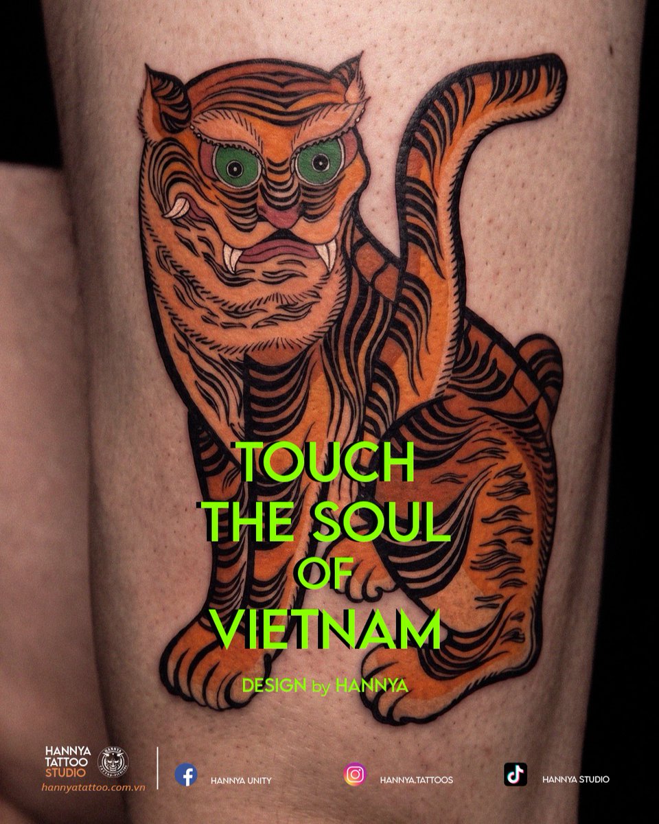 NastjaLarisa's tweet photo. When tattoo art meets Vietnamese folk heritage, ink becomes living identity. Inspired by Hàng Trống, Đông Hồ, and vintage stamps, Hannya Tattoo reimagines symbols of prosperity, courage, aspiration, and unyielding spirit. https://t.co/gzAf36zIbV