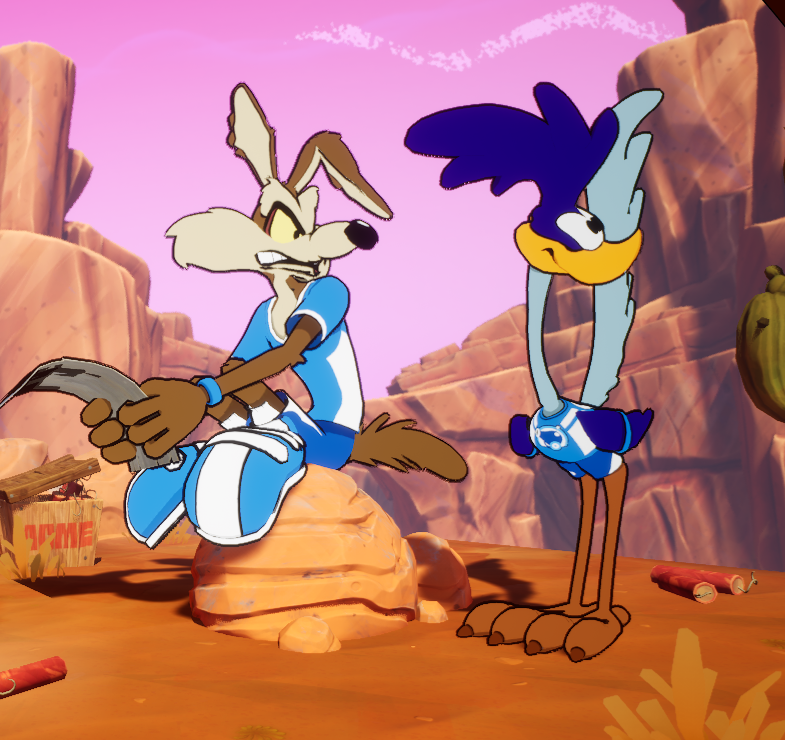 redhatcockroach's tweet photo. I was looking into the Looney Tunes Sport game and I just want to point out the interactions of these two and the pose of Wile https://t.co/wKV3SEZCQj