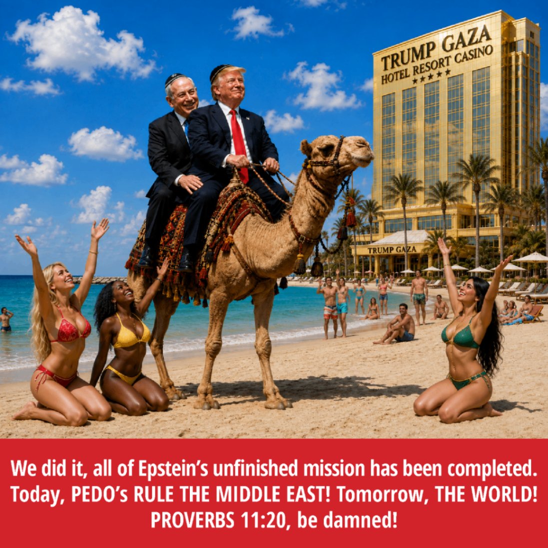 nwpopulist's tweet photo. @QueenDarbyy Bibi is Trump's bitch! https://t.co/BNKecFc2eX